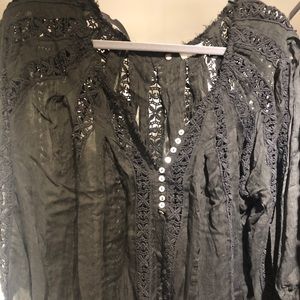 Free people black blouse